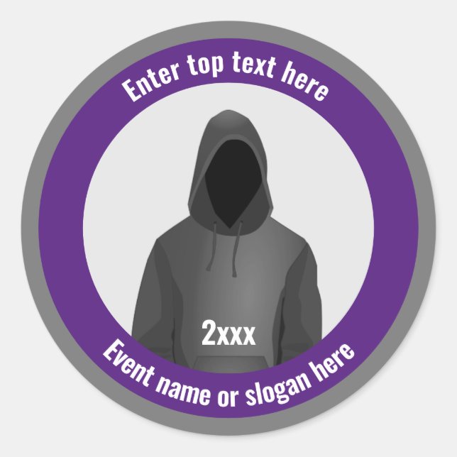 Hacker IT & Cyber Security with own text on Classic Round Sticker (Front)