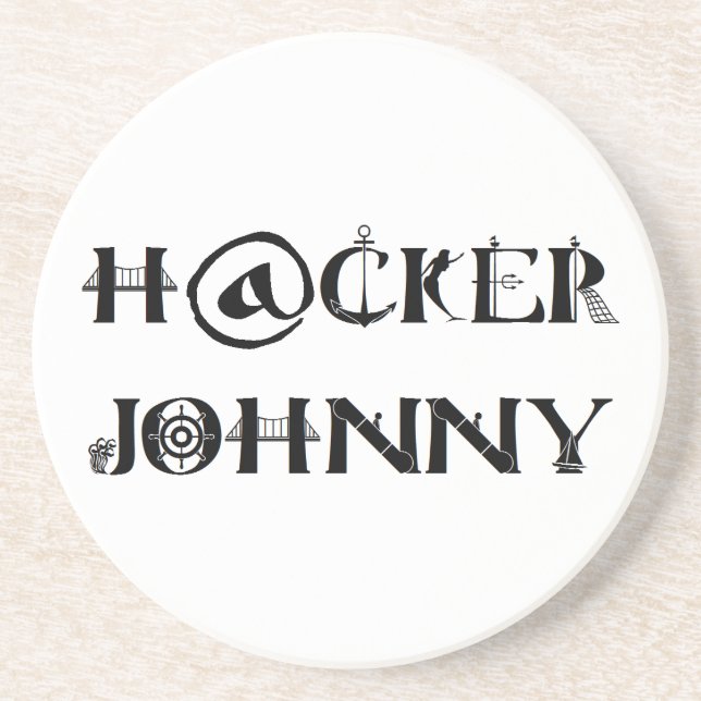 hacker johnny coaster (Front)