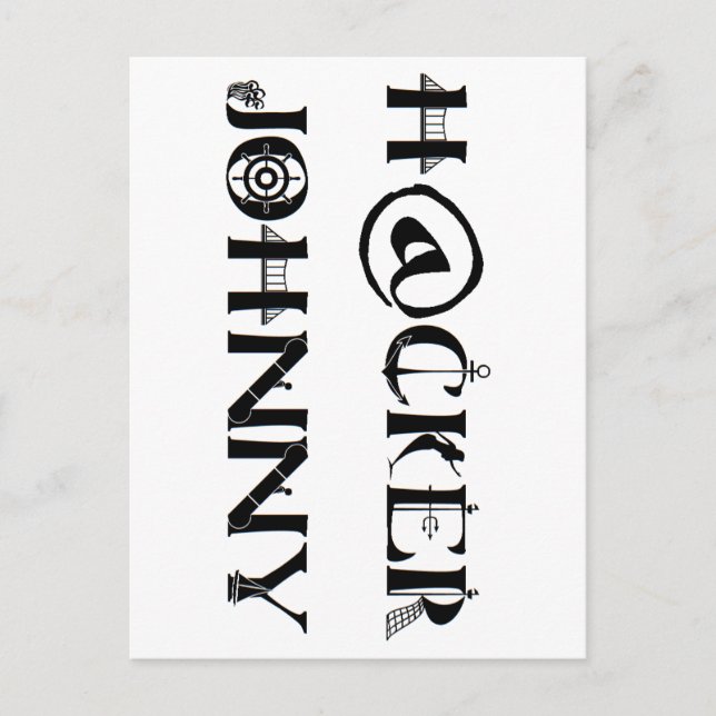 hacker johnny postcard (Front)