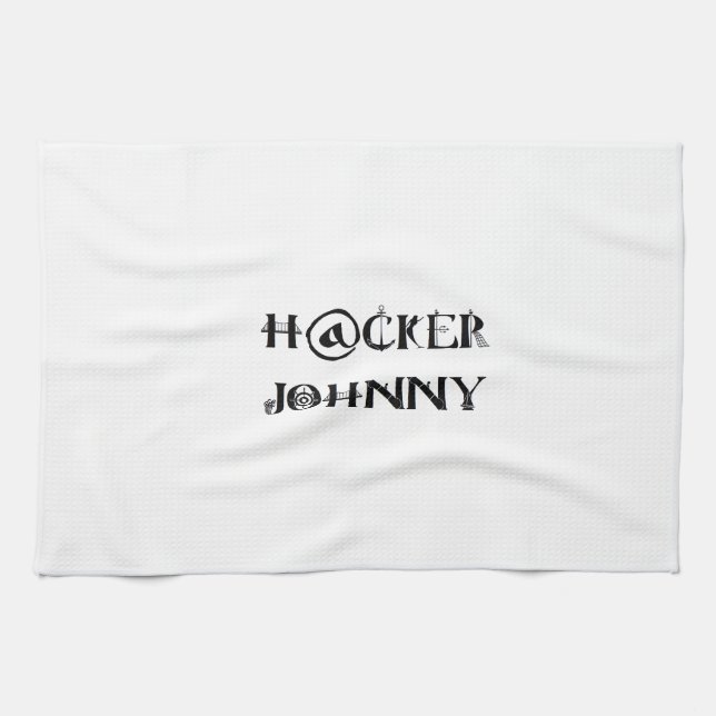 hacker johnny tea towel (Horizontal)