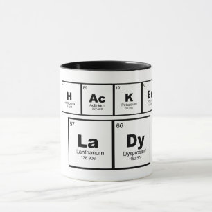 "Hacker Lady" Table of Elements STEM Coffee Mug