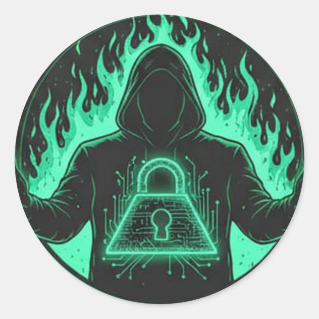 Hacker Lock Sticker (Front)