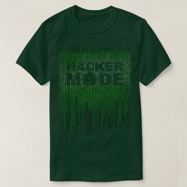 Hacker Mode Cool Cybersecurity T-Shirt (Design Front)