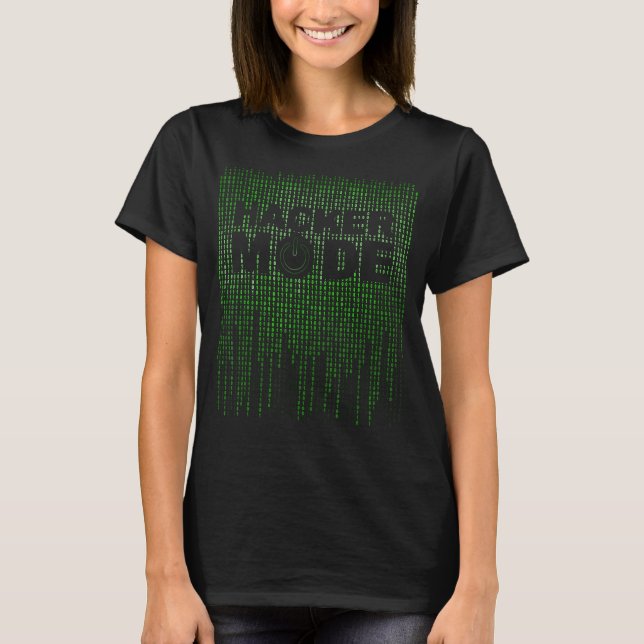 Hacker Mode Cool Cybersecurity T-Shirt (Front)