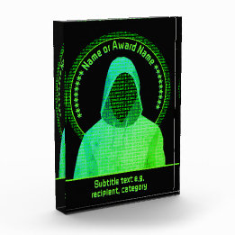 Hacker Security Engineer - SecOps Pen Tester Code Acrylic Award