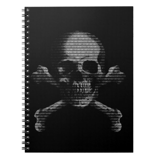 Hacker Skull and Crossbones Notebook (Front)