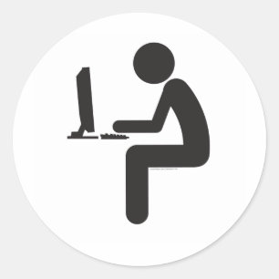 Hacker-T Classic Round Sticker