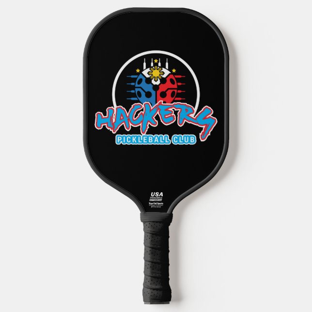 Hackers Pickleball Club Pickleball Paddle (Front)