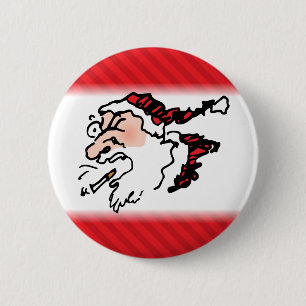 Hackin Santa Funny Cartoon 6 Cm Round Badge