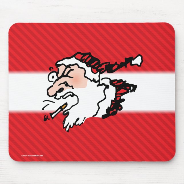 Hackin Santa Funny Cartoon Mouse Pad (Front)