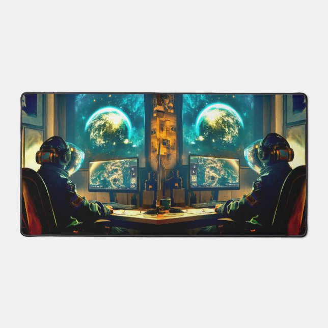 Hacking Worlds Desk Mat (Front)