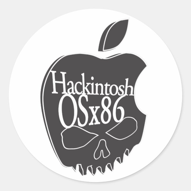Hackintosh OSx86 Logo 3D Sticker (Front)