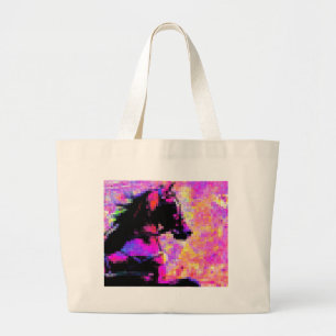 Hackney in Harness Large Tote Bag