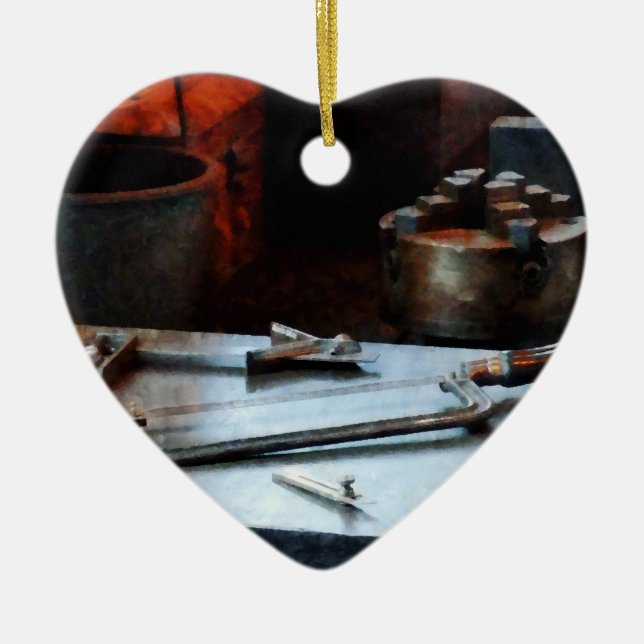 Hacksaw Ceramic Tree Decoration (Front)