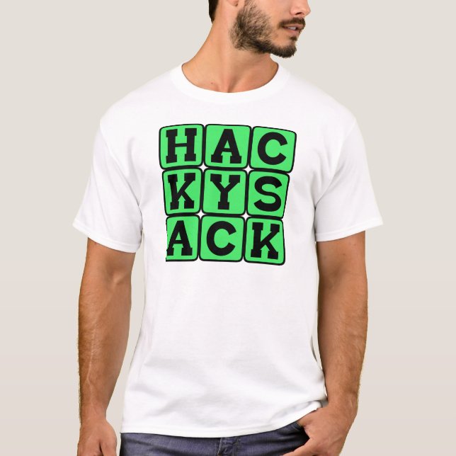 Hacky Sack, Footbag Game T-Shirt (Front)