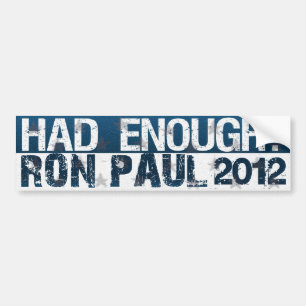 Had Enough2 Bumper Sticker