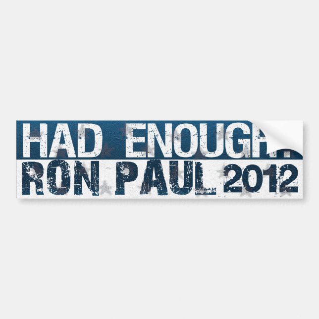 Had Enough2 Bumper Sticker (Front)