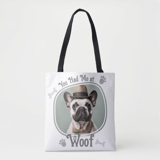 Had Me At Woof Pet Dog Photo Tote Bag (Front)