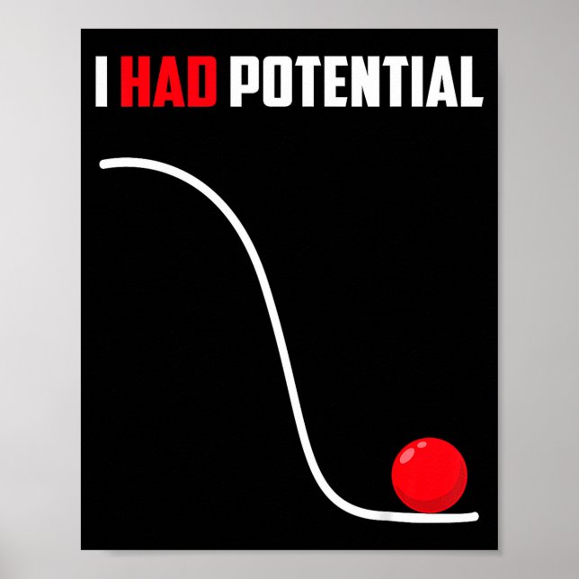 Had potential funny physics science teacher humour poster (Front)