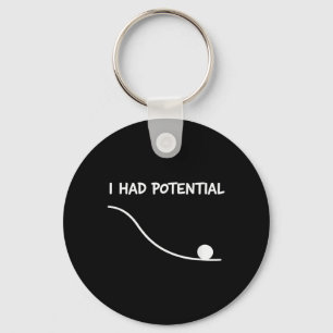 Had Potential Funny Quote Sarcastic Quote Work Key Ring