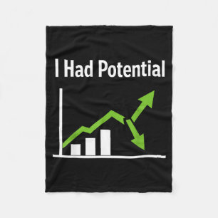 Had potential sarcastic life humour funny quote fleece blanket