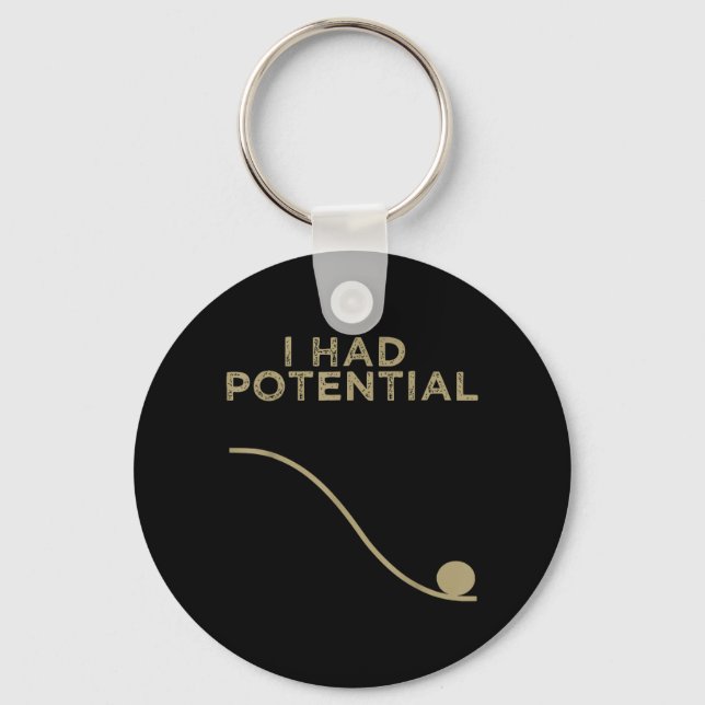 Had tential Motivational Physics Science Teacher Key Ring (Front)