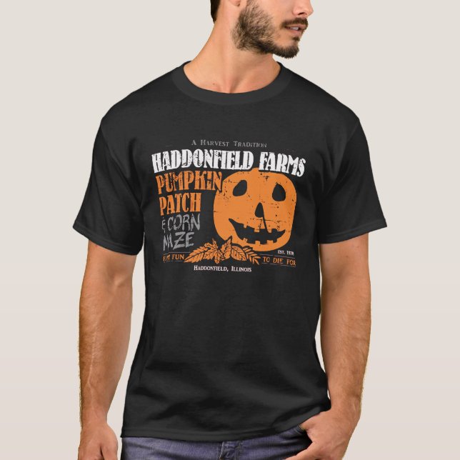 Haddonfield Farms Pumpkin Patch Forever October T-Shirt (Front)