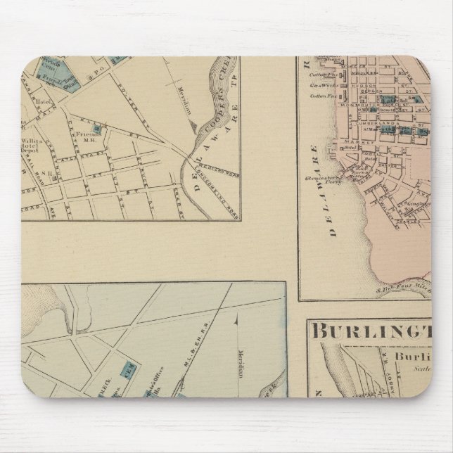 Haddonfield, Gloucester City, Burlington Mouse Pad (Front)