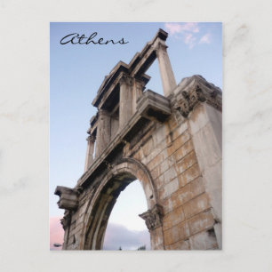 hadrian arch greece postcard