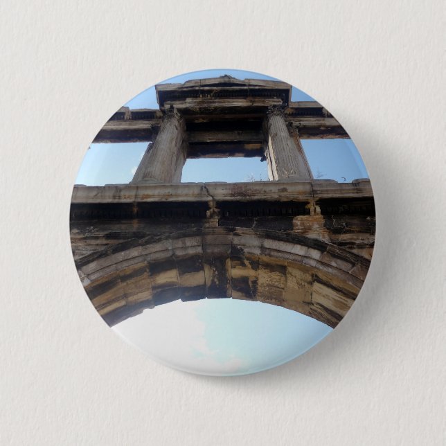 hadrian's arch 6 cm round badge (Front)