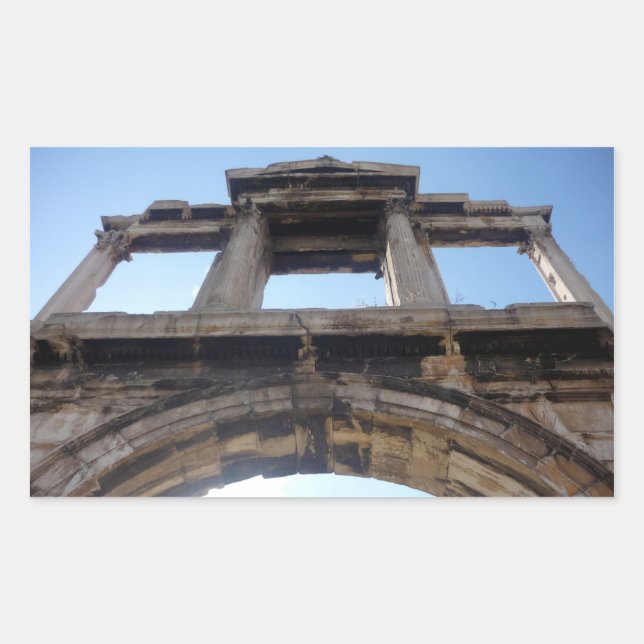 hadrian's arch rectangular sticker (Front)
