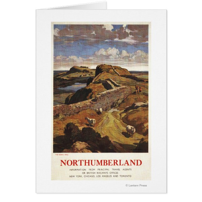 Hadrian's Wall and Sheep British Rail Poster (Front)