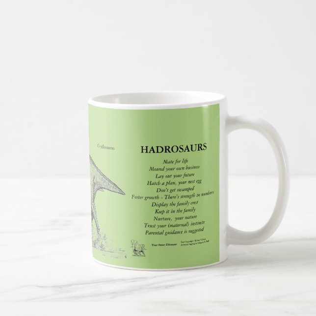 Hadrosaurs Your Inner Dinosaur Mug Greg Paul (Right)