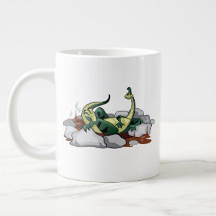 Hadrosaurus Relaxing In A Jacuzzi. Large Coffee Mug