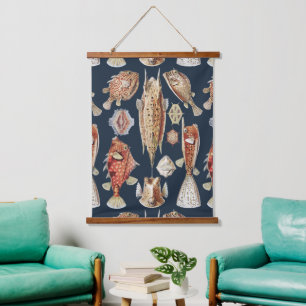 Haeckel Ostraciontes Tropical Fish Nature Art Hanging Tapestry