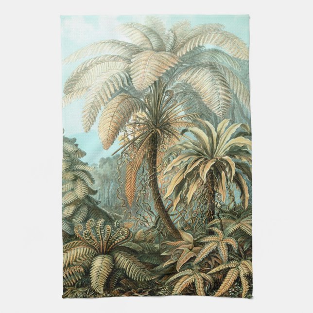 Haeckel Palm Trees Tea Towel (Vertical)