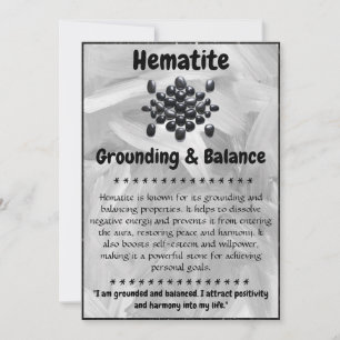 Haematite Crystal Meaning Card