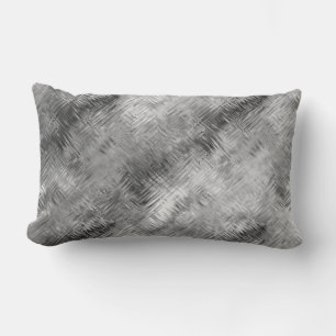 Haematite Grey Scribbled Texture Lumbar Cushion