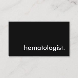 haematologist. business card