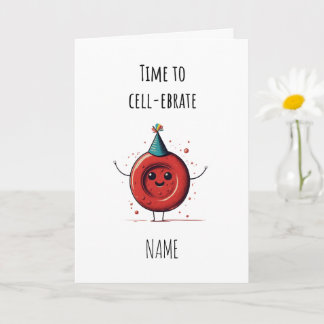 Haematology Red blood cell congratulations card