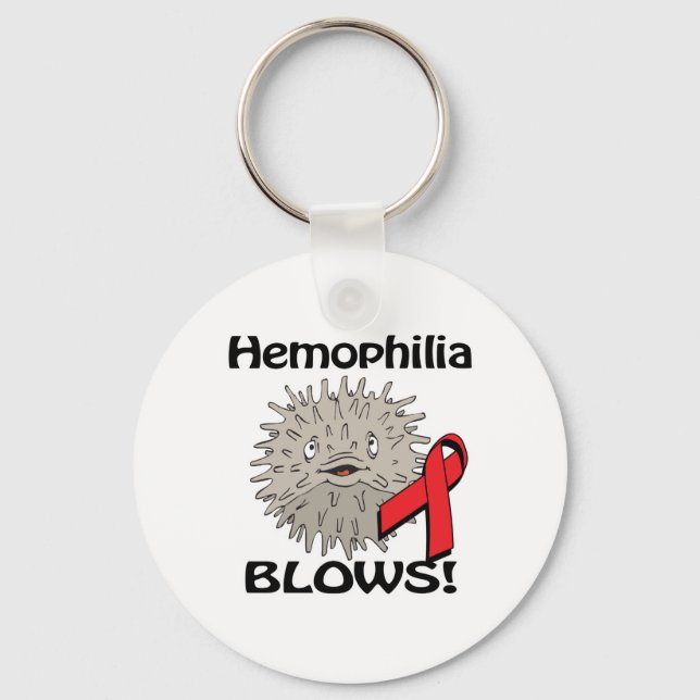 Haemophilia Blows Awareness Design Key Ring (Front)