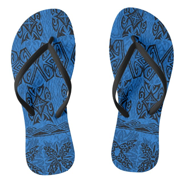 Haena Beach Hawaiian Primitive Tapa Thongs (Footbed)