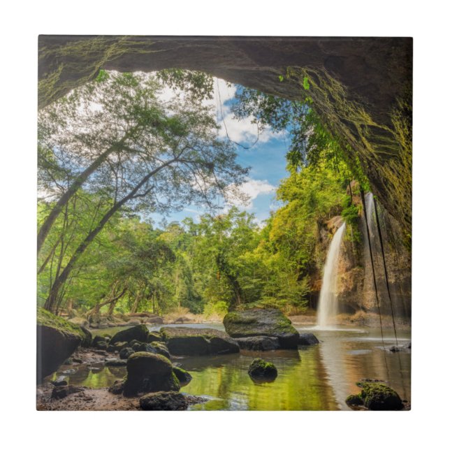 Haew Suwat Waterfall Ceramic Tile (Front)