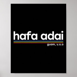 Hafa Adai Guam Usa Graphic Design Christmas Gift D Poster