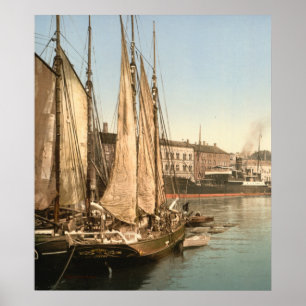 Hafenstrasse of Copenhagen, Denmark Poster