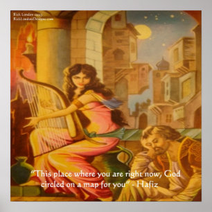 Hafiz "God's Circle" Wisdom Quote Poster