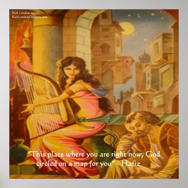 Hafiz "God's Circle" Wisdom Quote Poster (Front)