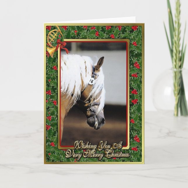Haflinger Horse Blank Christmas Card (Front)