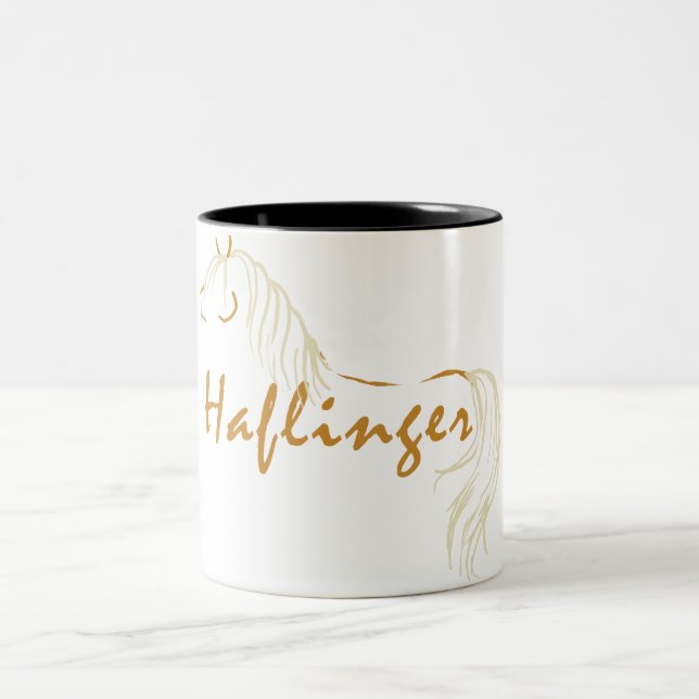 Haflinger Horse Two-Tone Coffee Mug (Center)