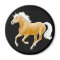 Haflinger Palomino Horse Magnet Black